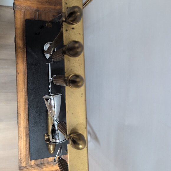 Vintage Mid Century Brass Sterno/Maxwell-Phillip Cocktail Barware Set - Picture 5 of 6